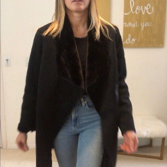 BB Dakota Kelsey faux fur black jacket - Picture 2 of 6